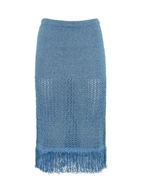 Gonna longuette in maglia lurex con frange NO SECRETS | 251NS253ANICE